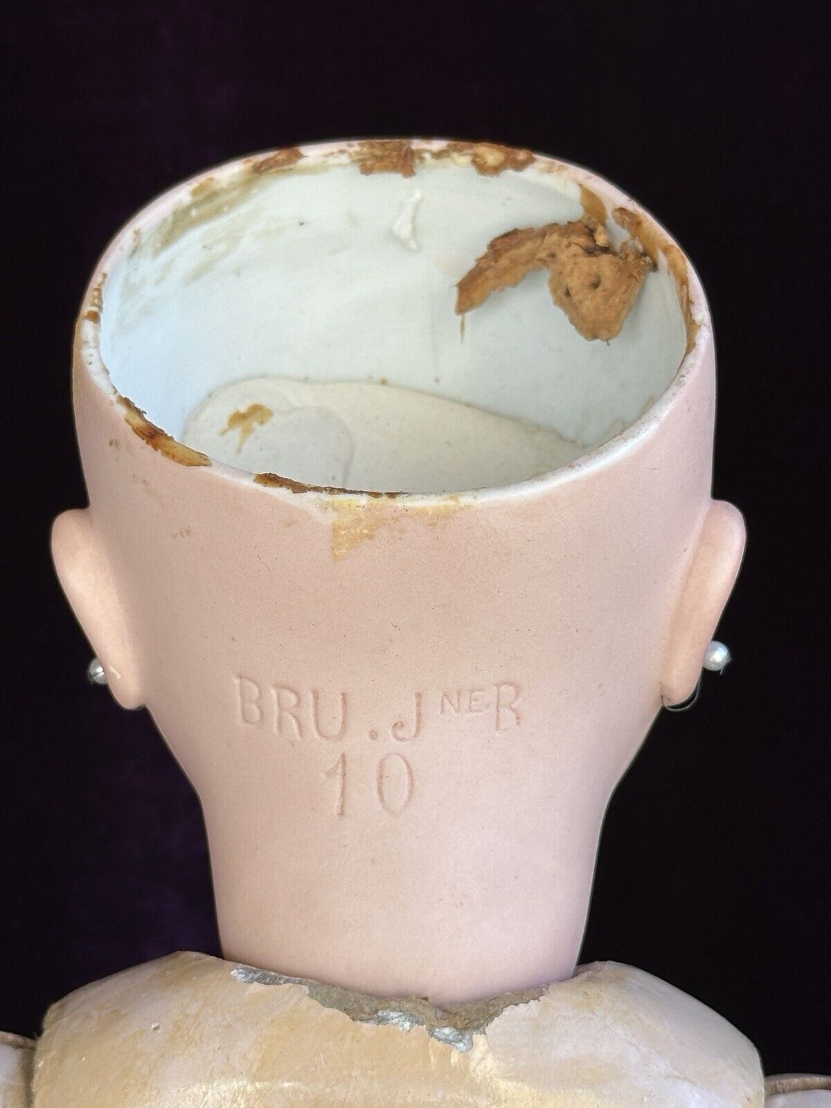 Antique French 22” Bru Jne R 10 Bebe Bisque Head Composition Body Doll