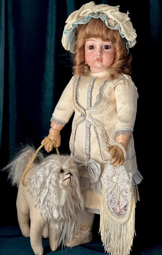 Antique Doll Original French JUMEAU Composition Body Repro Head Of Bru Jne