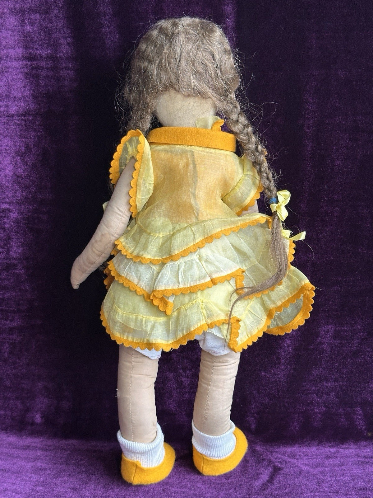 Large Vintage French 21” Gre-Poir Felt Cloth Doll