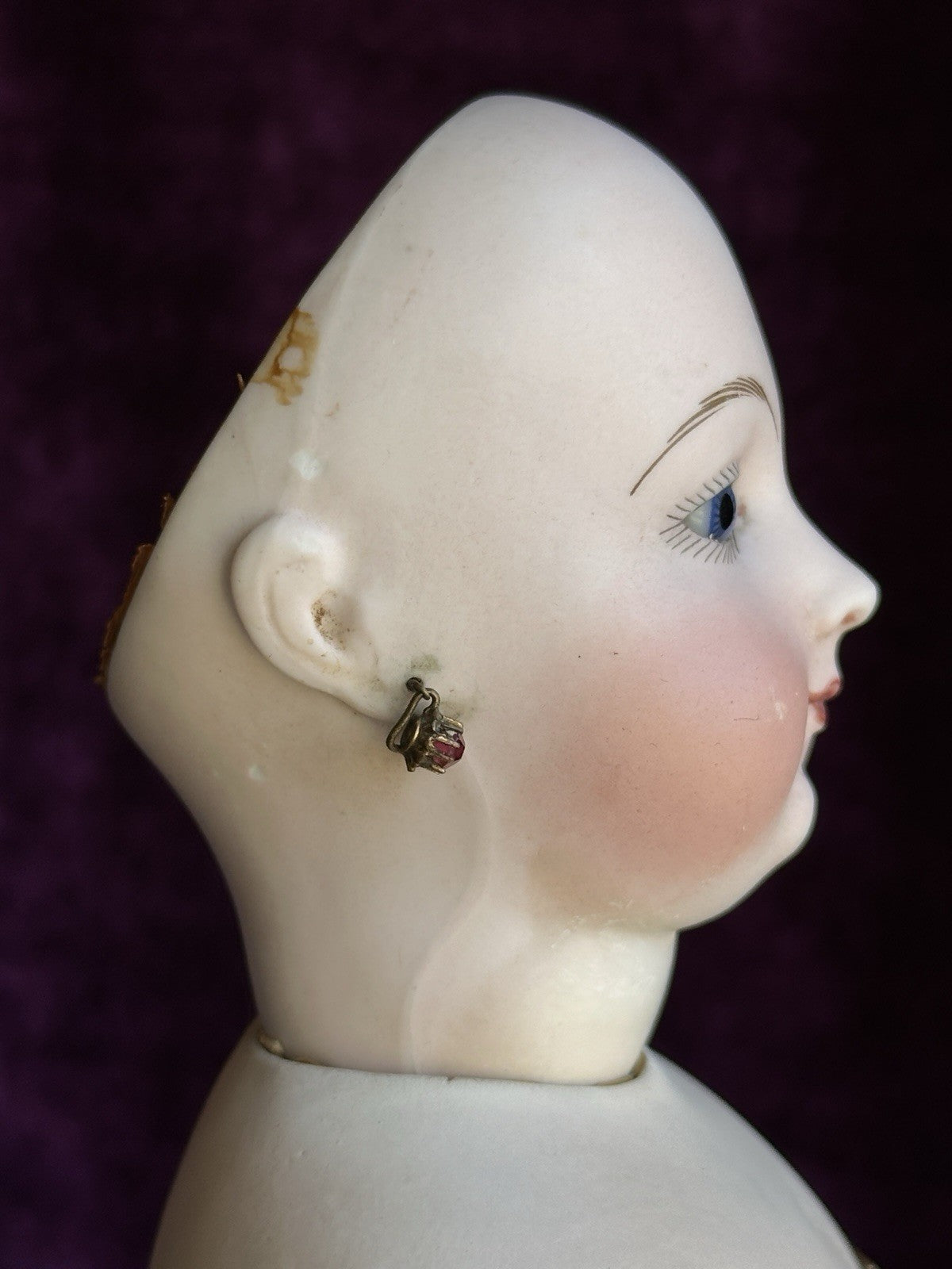 Rare Antique French Poupee 17” Lady Fashion Doll with Articulated Wood Body