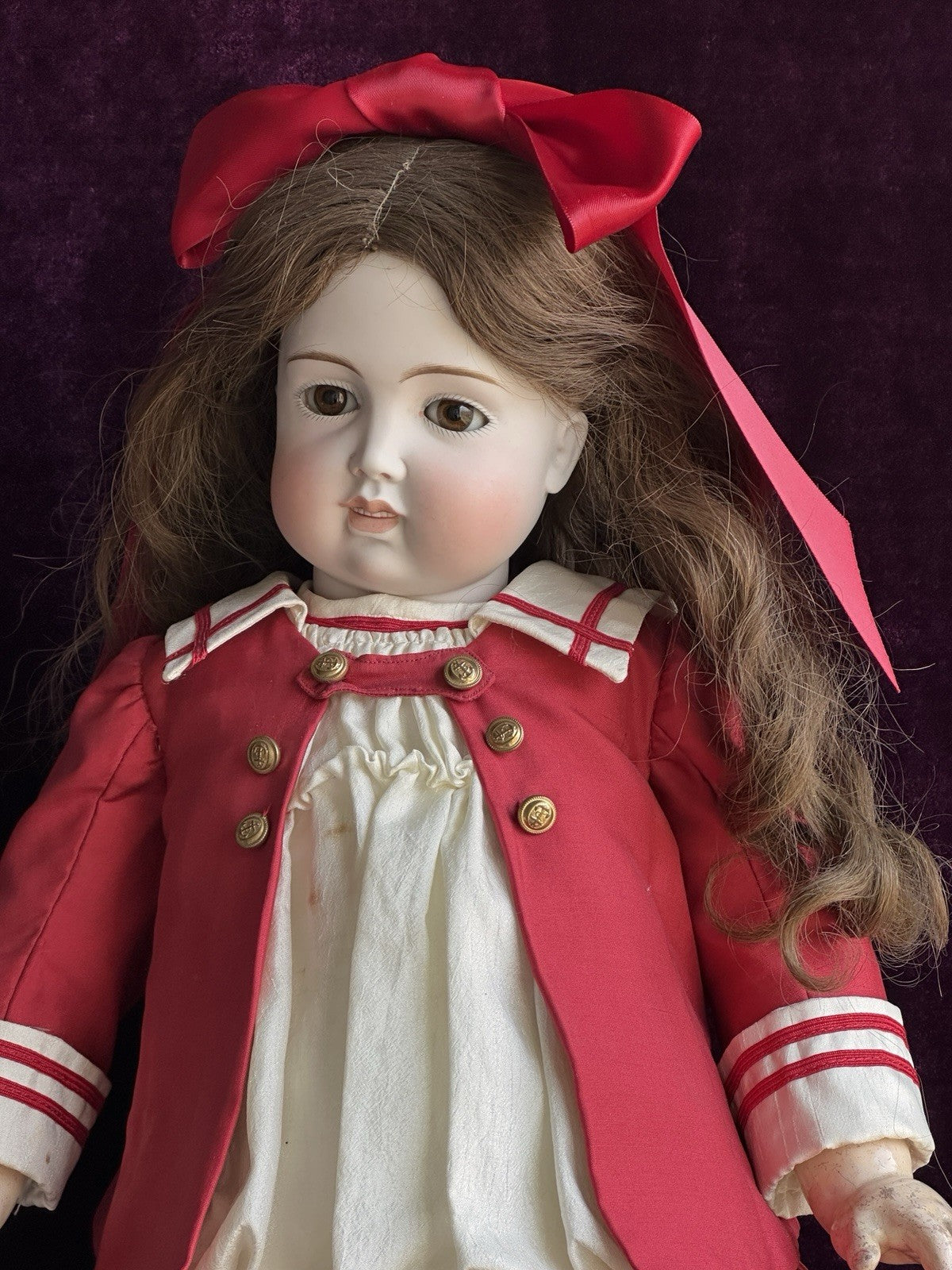 Rare Antique German Early Kestner Closed/Open Mouth Bru Look-Alike Bisque Doll