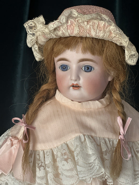Antique 23” JDK Kestner (?) Bisque Turned Head  Doll