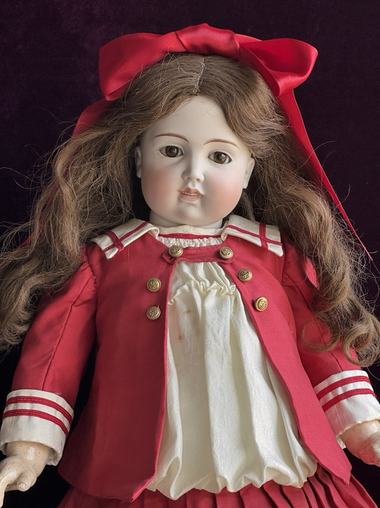 Rare Antique German Early Kestner Closed/Open Mouth Bru Look-Alike Bisque Doll