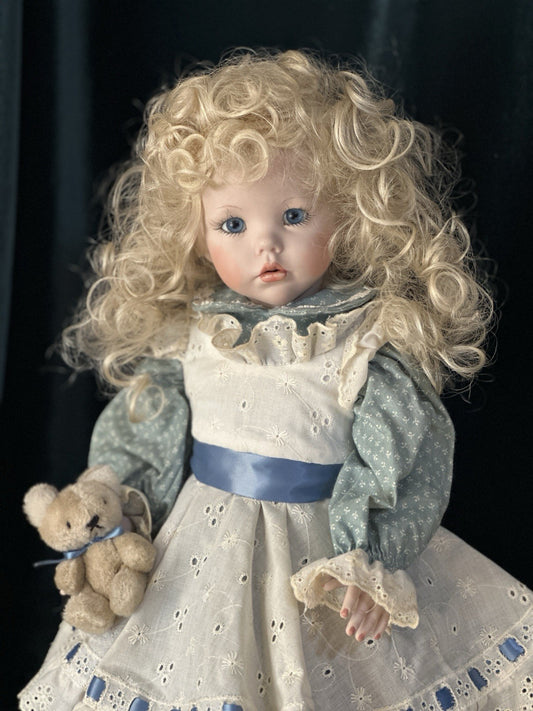 Artist Reproduction Of “Hilary” by Dianna Effner 18” Porcelain Doll