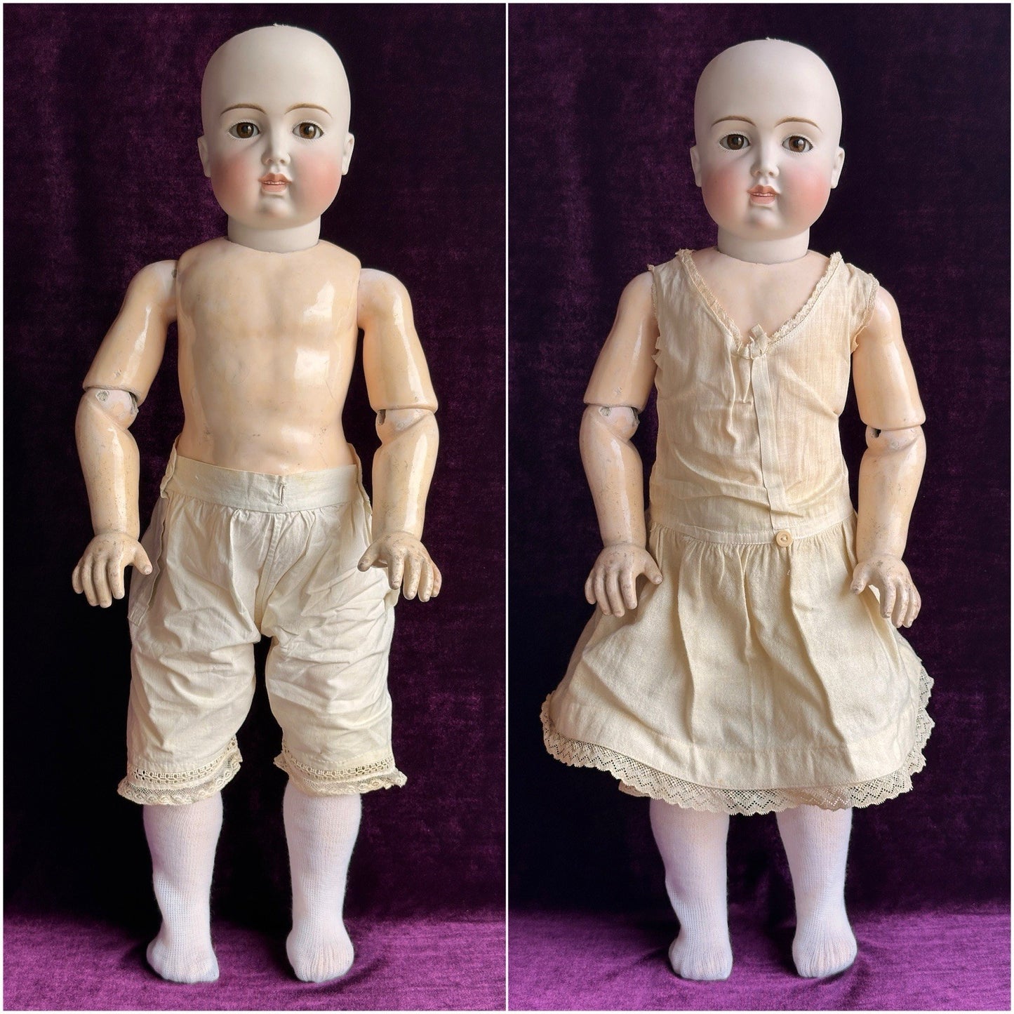Rare Antique German Early Kestner Closed/Open Mouth Bru Look-Alike Bisque Doll