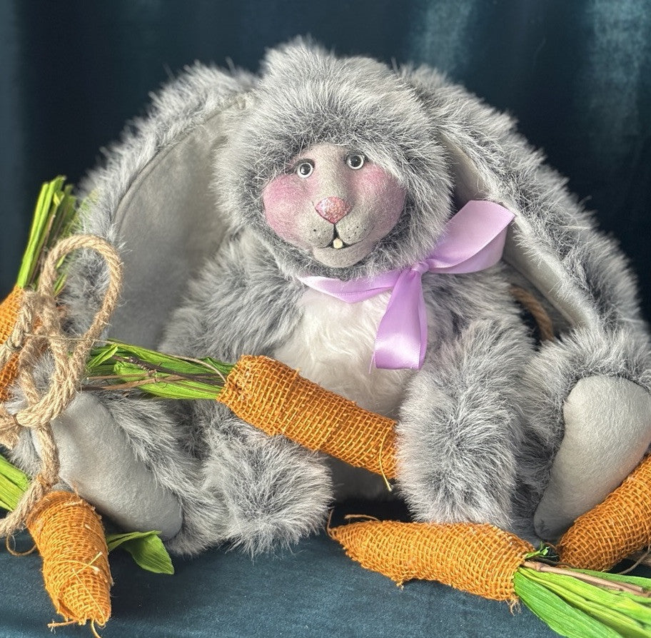 OOAK (?) Artist Handmade 16” Bunny Rabbit Doll Toy