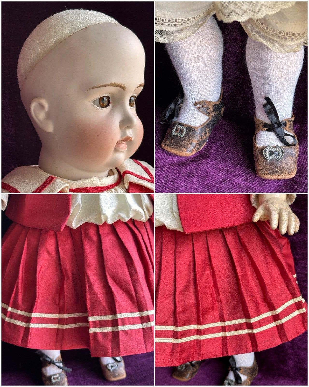 Rare Antique German Early Kestner Closed/Open Mouth Bru Look-Alike Bisque Doll
