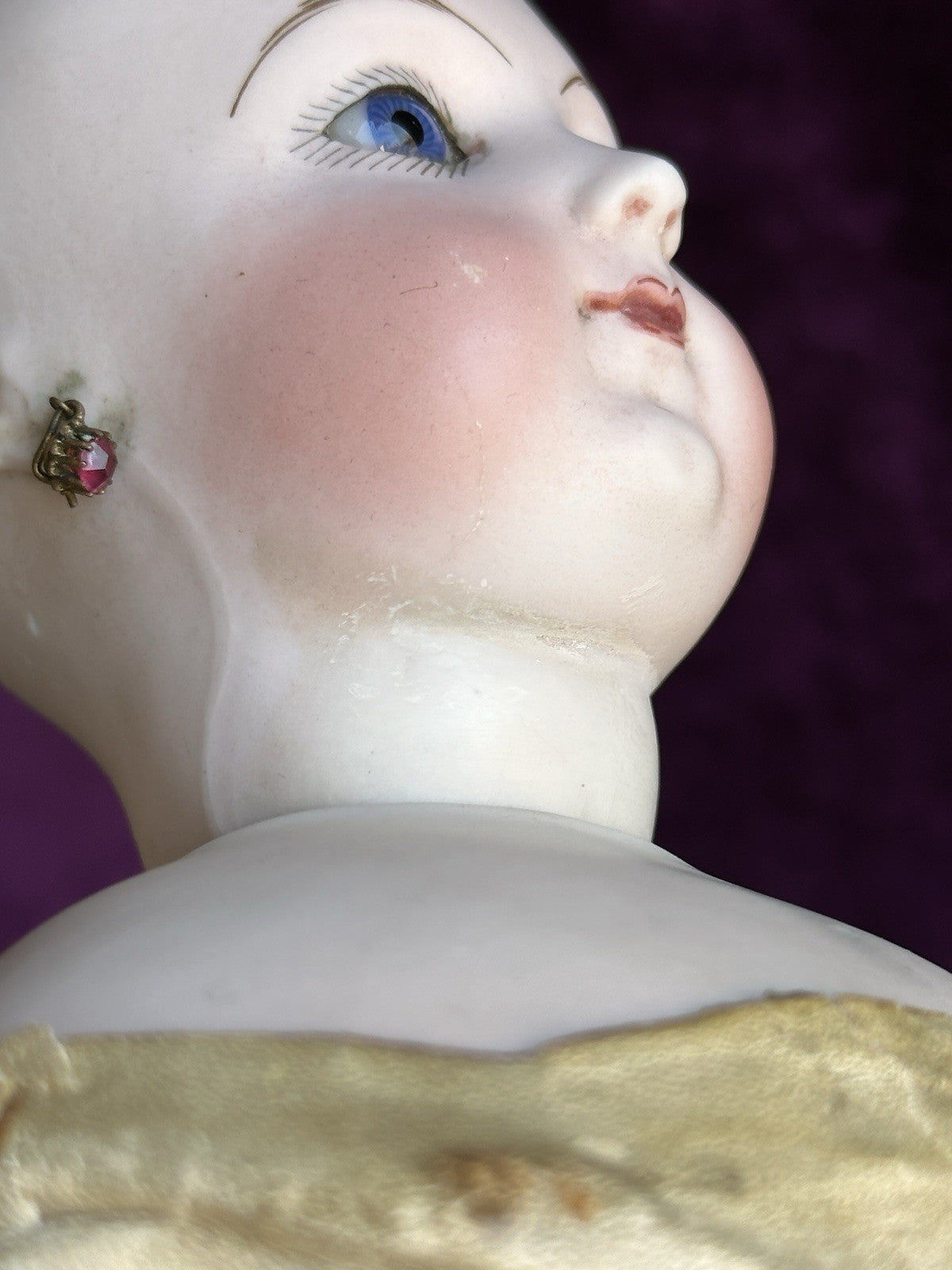 Rare Antique French Poupee 17” Lady Fashion Doll with Articulated Wood Body
