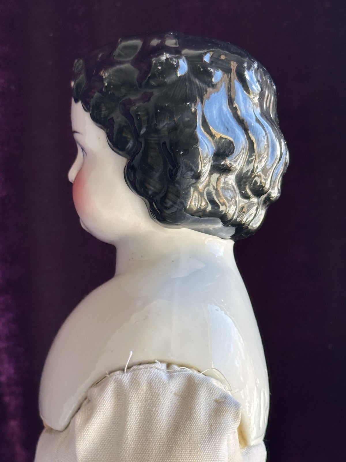 Antique German 25" Bawo & Dotter Pat. Dec. 7/80 Brunette China Head Doll