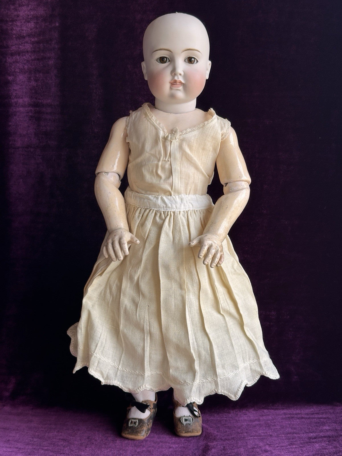 Rare Antique German Early Kestner Closed/Open Mouth Bru Look-Alike Bisque Doll