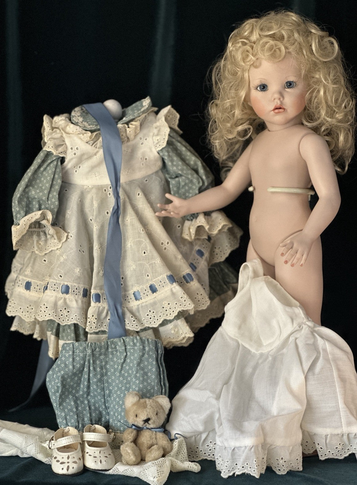 Artist Reproduction Of “Hilary” by Dianna Effner 18” Porcelain Doll