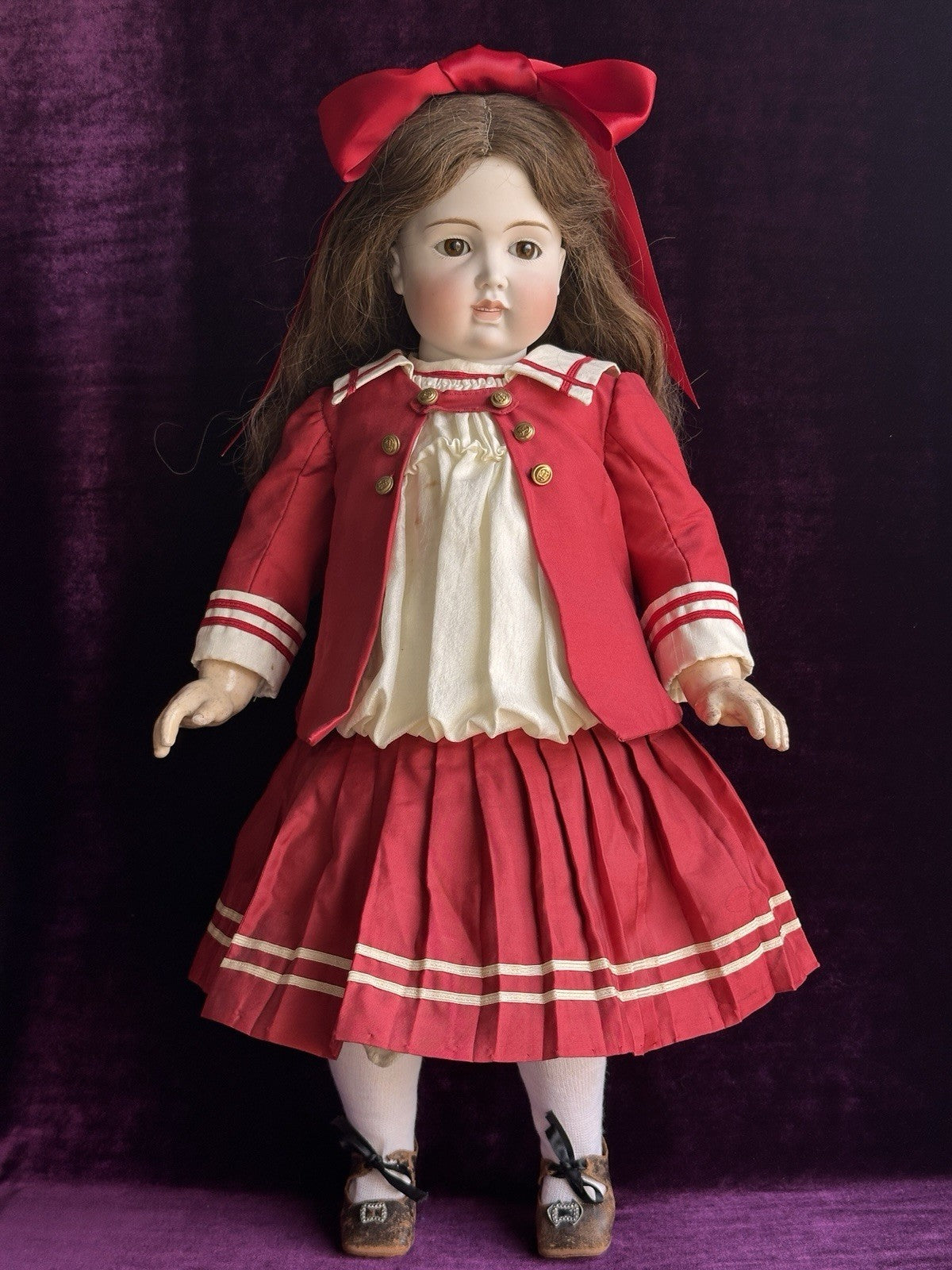 Rare Antique German Early Kestner Closed/Open Mouth Bru Look-Alike Bisque Doll