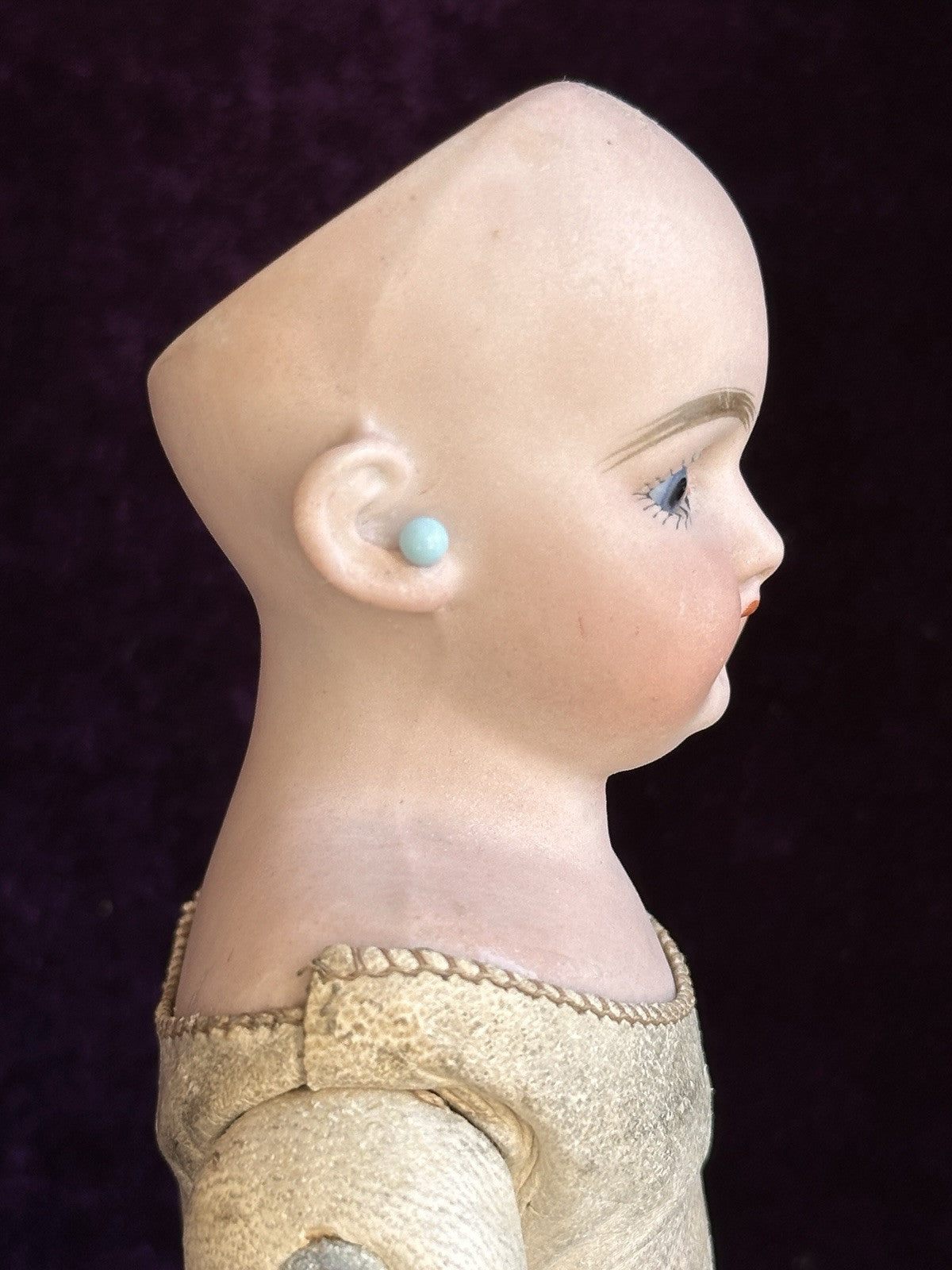 Antique German 10.5” Simon Halbig 1010 Bisque Shoulder Head Doll