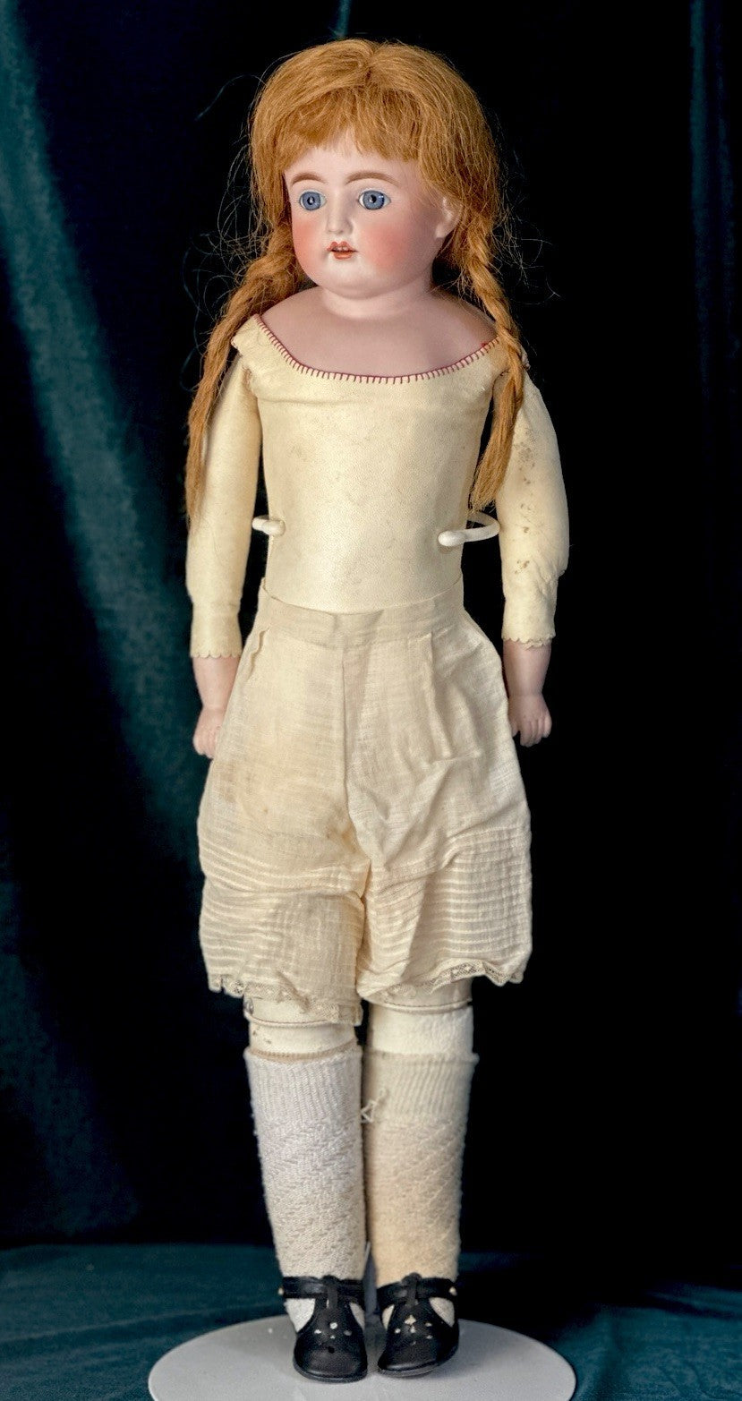Antique 23” JDK Kestner (?) Bisque Turned Head  Doll