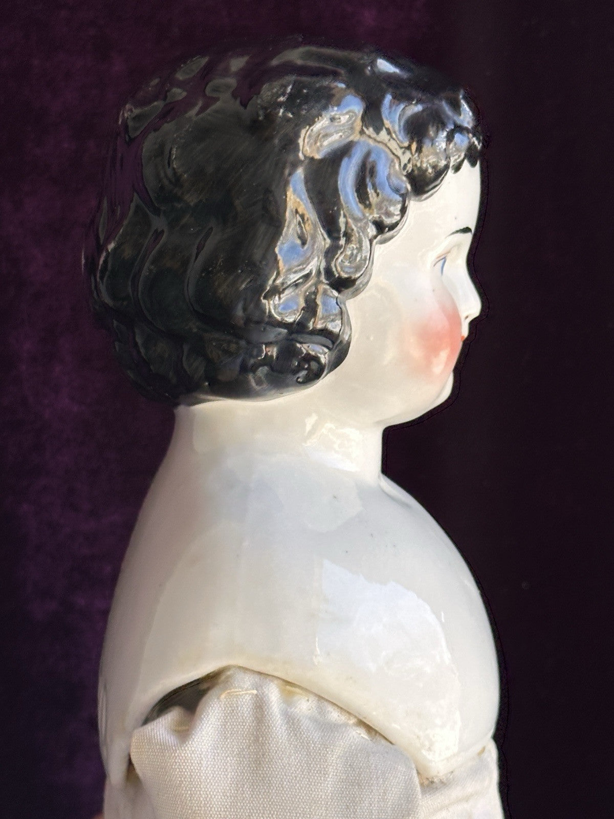 Antique German 25" Bawo & Dotter Pat. Dec. 7/80 Brunette China Head Doll