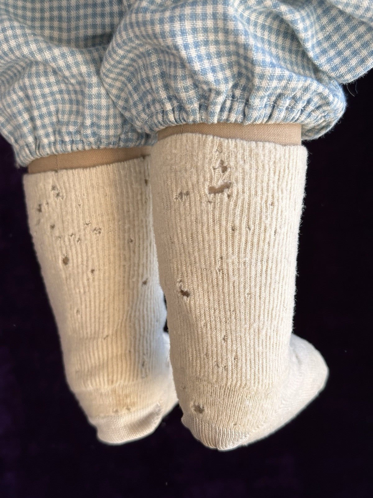 Antique American 19” Kamkins Cloth Oil Painted Doll
