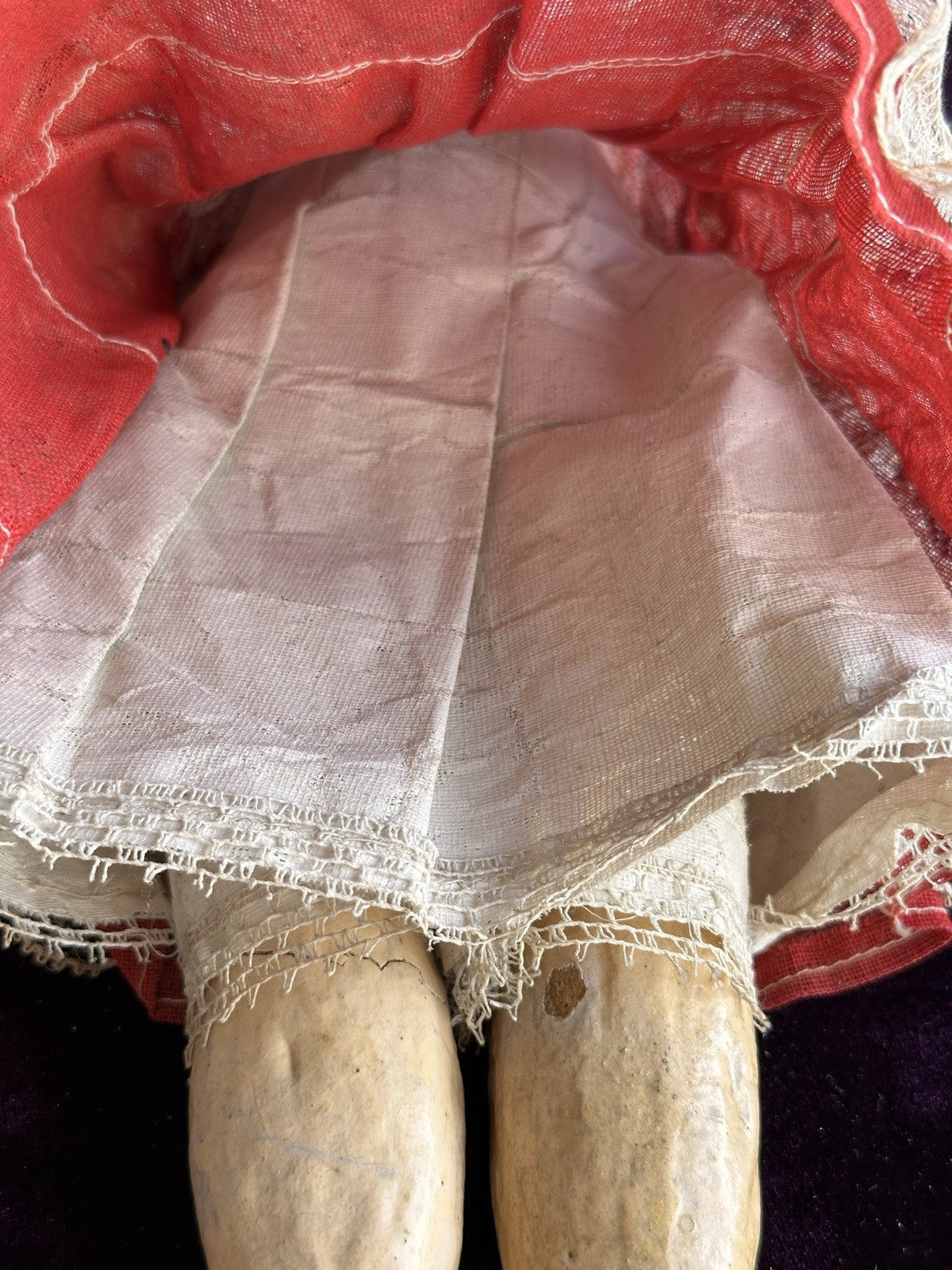 Antique German 17” Theodor Recknagel 1907 A/R DEP Pierced Ears Bisque Head Doll